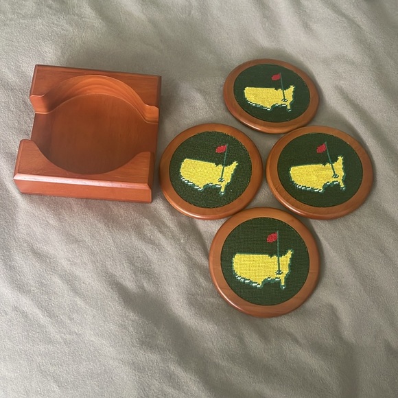 Masters 2024 NWT Hand Stitched Coaster set of four. - Picture 2 of 3